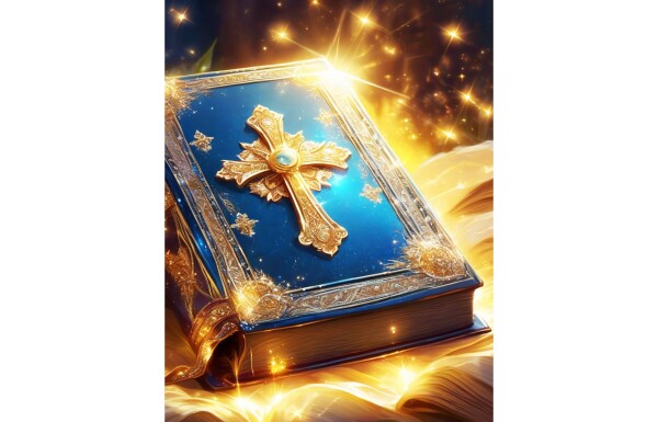 HOLY BIBLE IN STARRY NIGHT