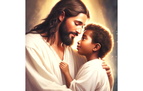 JEUS COMFORTING LITTLE BLACK BOY