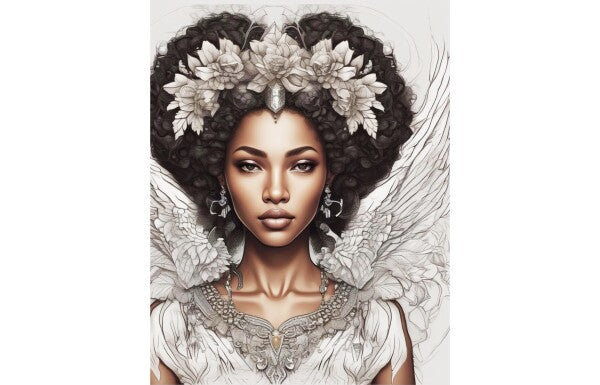 SILVER WINGED BLACK ANGEL