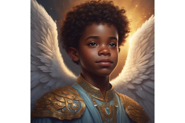 PROUD BLACK BOY ANGEL--ONE--Wall Art/Posters