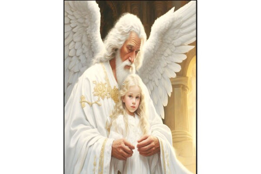 GRANDFATHER ANGEL GUARDS HIS GRANDDAUGHTER
