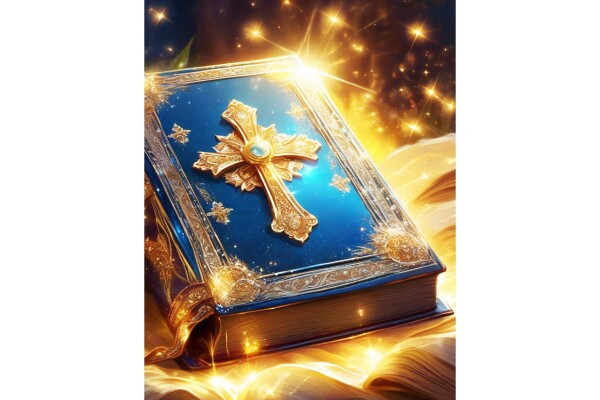 HOLY BIBLE IN STARRY NIGHT