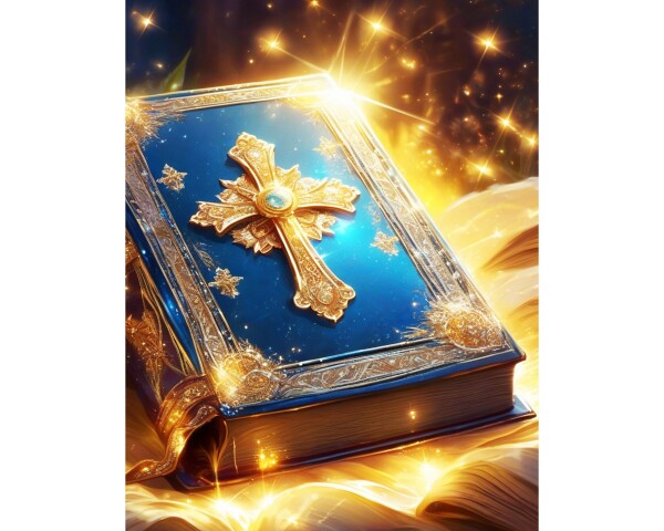HOLY BIBLE IN STARRY NIGHT
