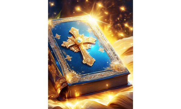 HOLY BIBLE IN STARRY NIGHT