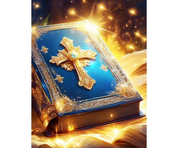 HOLY BIBLE IN STARRY NIGHT