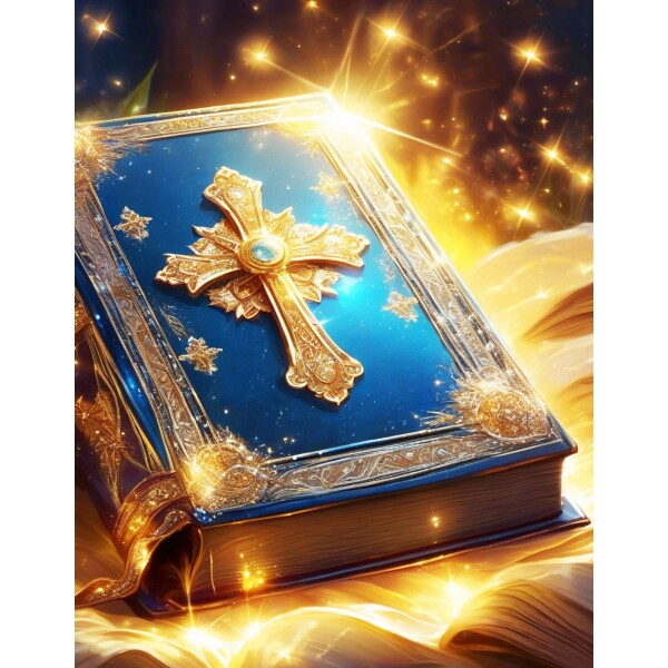 HOLY BIBLE IN STARRY NIGHT