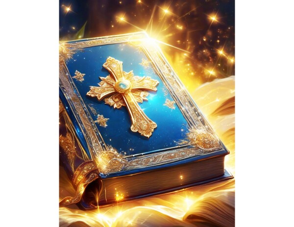 HOLY BIBLE IN STARRY NIGHT