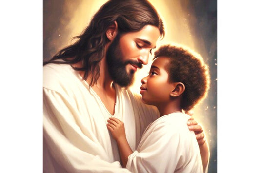 JEUS COMFORTING LITTLE BLACK BOY