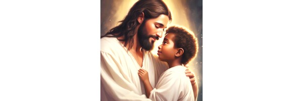 JEUS COMFORTING LITTLE BLACK BOY