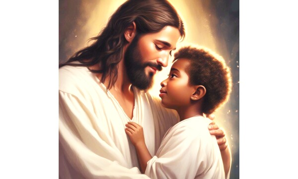 JEUS COMFORTING LITTLE BLACK BOY