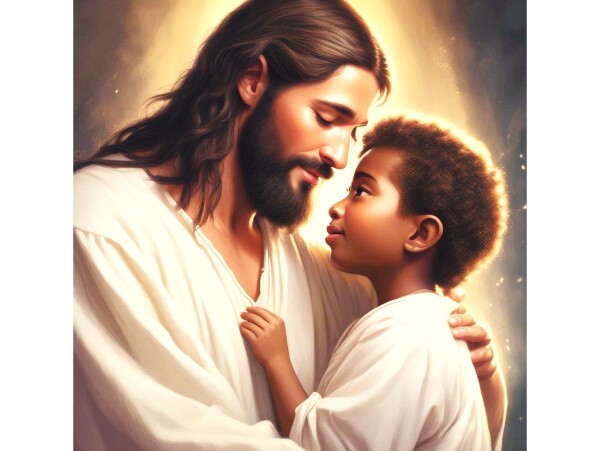 JEUS COMFORTING LITTLE BLACK BOY