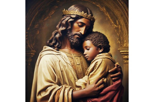 JESUS HUGGING LITTLE BOY