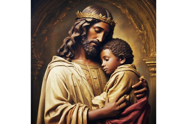 JESUS HUGGING LITTLE BOY