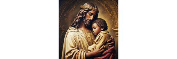 JESUS HUGGING LITTLE BOY