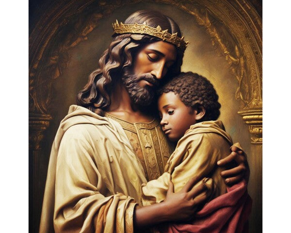 JESUS HUGGING LITTLE BOY