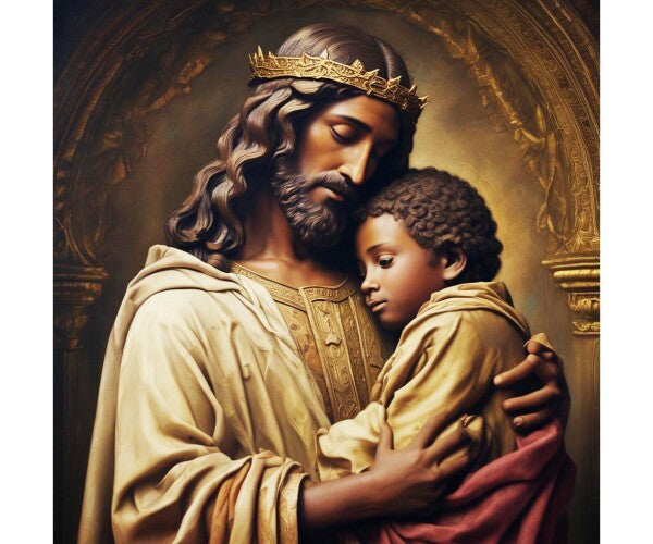 JESUS HUGGING LITTLE BOY