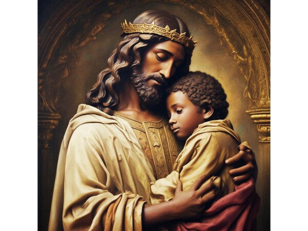 JESUS HUGGING LITTLE BOY