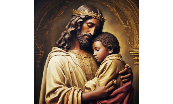 JESUS HUGGING LITTLE BOY