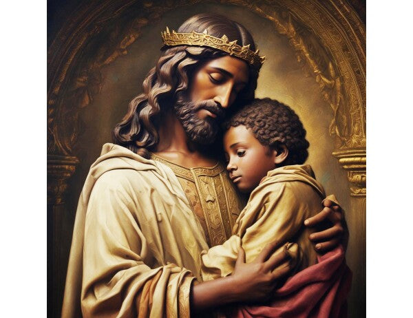 JESUS HUGGING LITTLE BOY