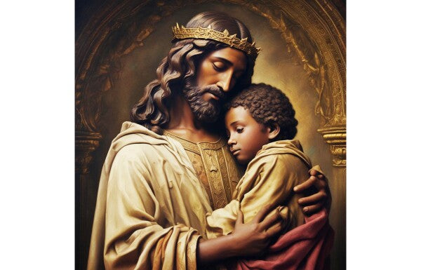 JESUS HUGGING LITTLE BOY