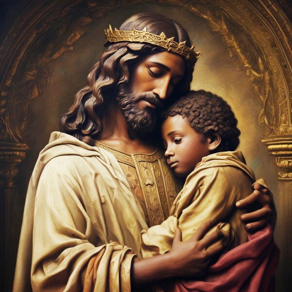 JESUS HUGGING LITTLE BOY