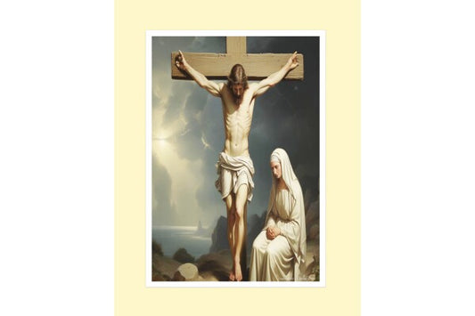 JESUS ON CROSS, MARY AT HIS SIDE