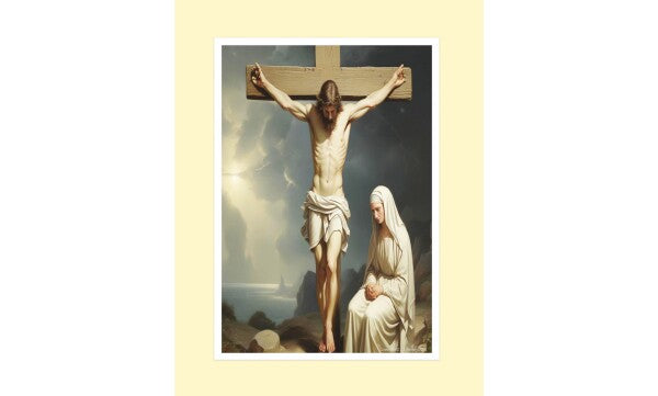 JESUS ON CROSS, MARY AT HIS SIDE