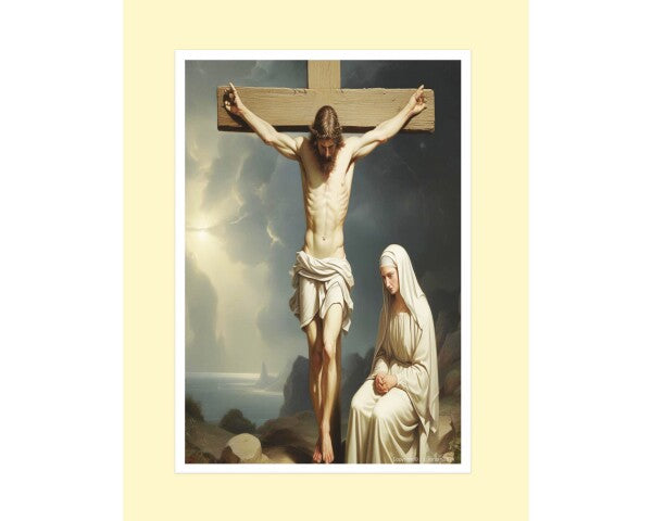 JESUS ON CROSS, MARY AT HIS SIDE