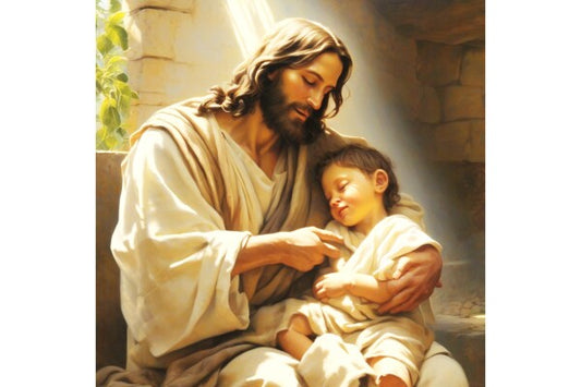 JESUS TICKLES LITTLE SICKLY BOY