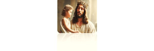 JESUS HOLDS LITTLE GIRL ON HIS LAP