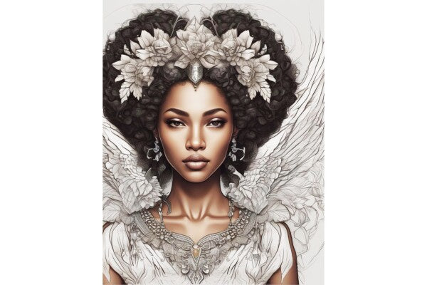 SILVER WINGED BLACK ANGEL