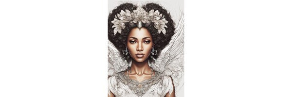 SILVER WINGED BLACK ANGEL