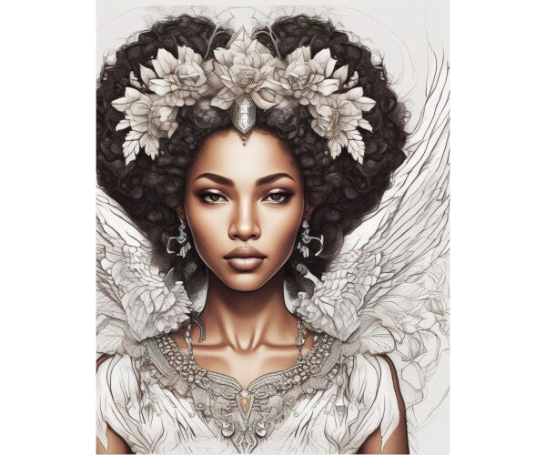 SILVER WINGED BLACK ANGEL