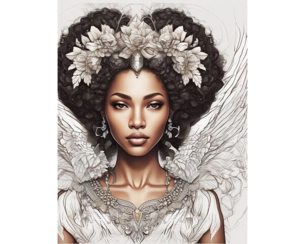 SILVER WINGED BLACK ANGEL