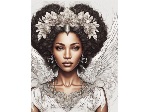 SILVER WINGED BLACK ANGEL