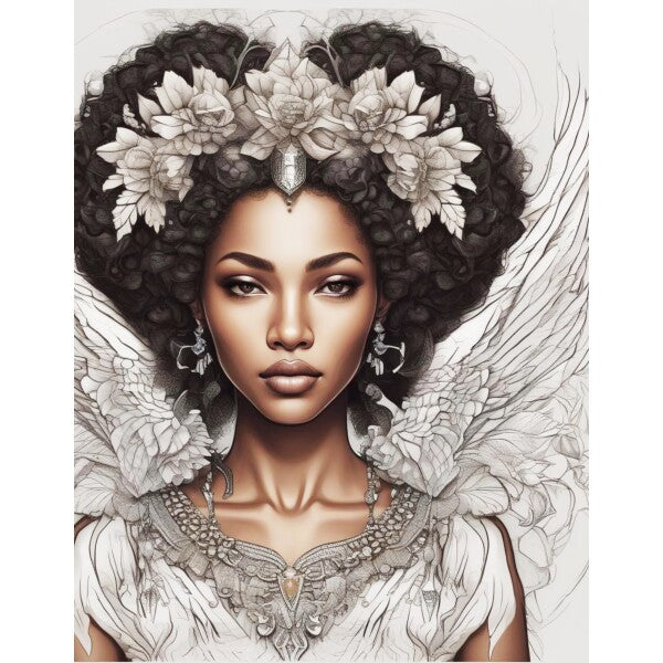 SILVER WINGED BLACK ANGEL