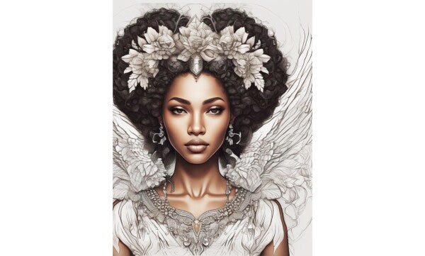 SILVER WINGED BLACK ANGEL