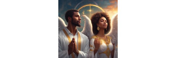 BLACK ANGEL COUPLE PRAYING
