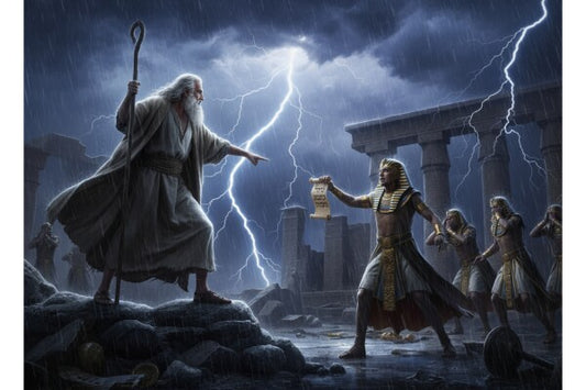 MOSES TELLS PHAROAH TO LET MY PEOPLE GO