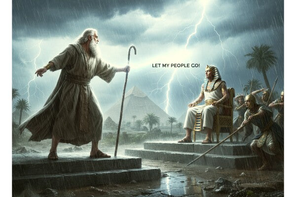 MOSES MEETS PHAROAH