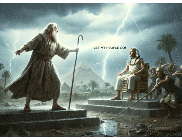 MOSES MEETS PHAROAH