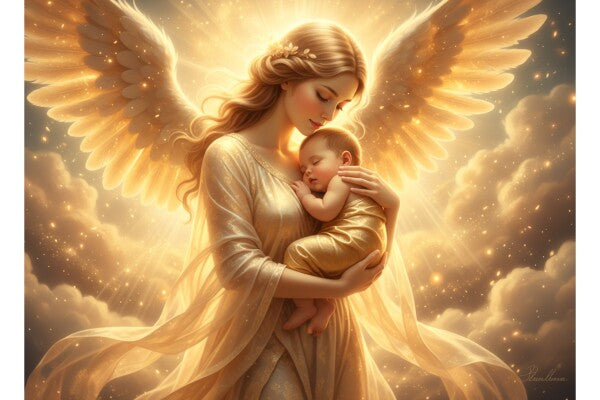 MOTHER ANGEL IN GOLDEN LIGHT