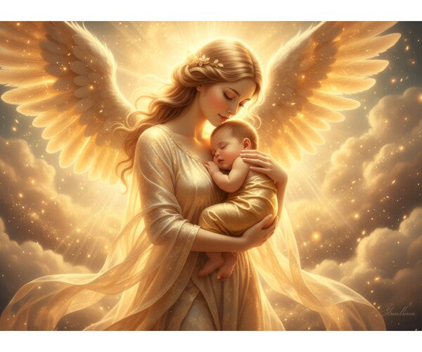 MOTHER ANGEL IN GOLDEN LIGHT
