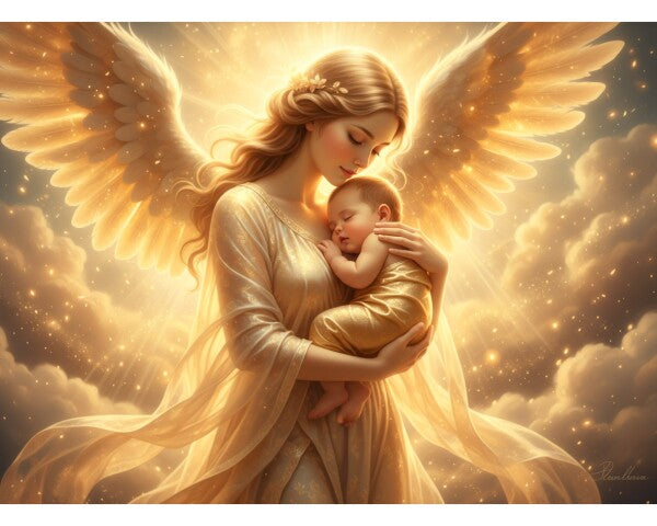 MOTHER ANGEL IN GOLDEN LIGHT