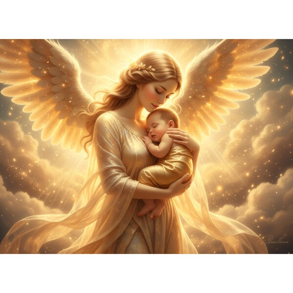 MOTHER ANGEL IN GOLDEN LIGHT