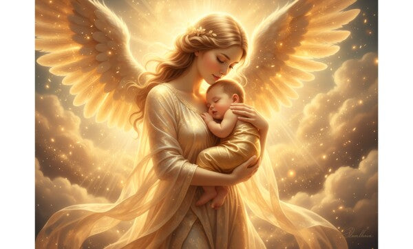 MOTHER ANGEL IN GOLDEN LIGHT