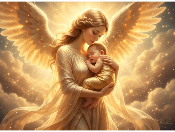 MOTHER ANGEL IN GOLDEN LIGHT