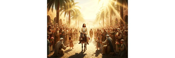 JESUS RIDES DONKEY ON PALM SUNDAY