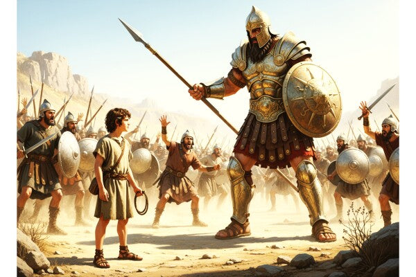 DAVID CONFRONTS GOLIATH -- TWO