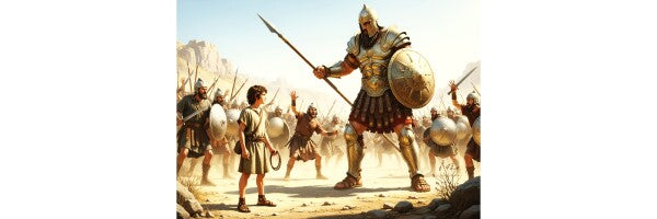 DAVID CONFRONTS GOLIATH -- TWO
